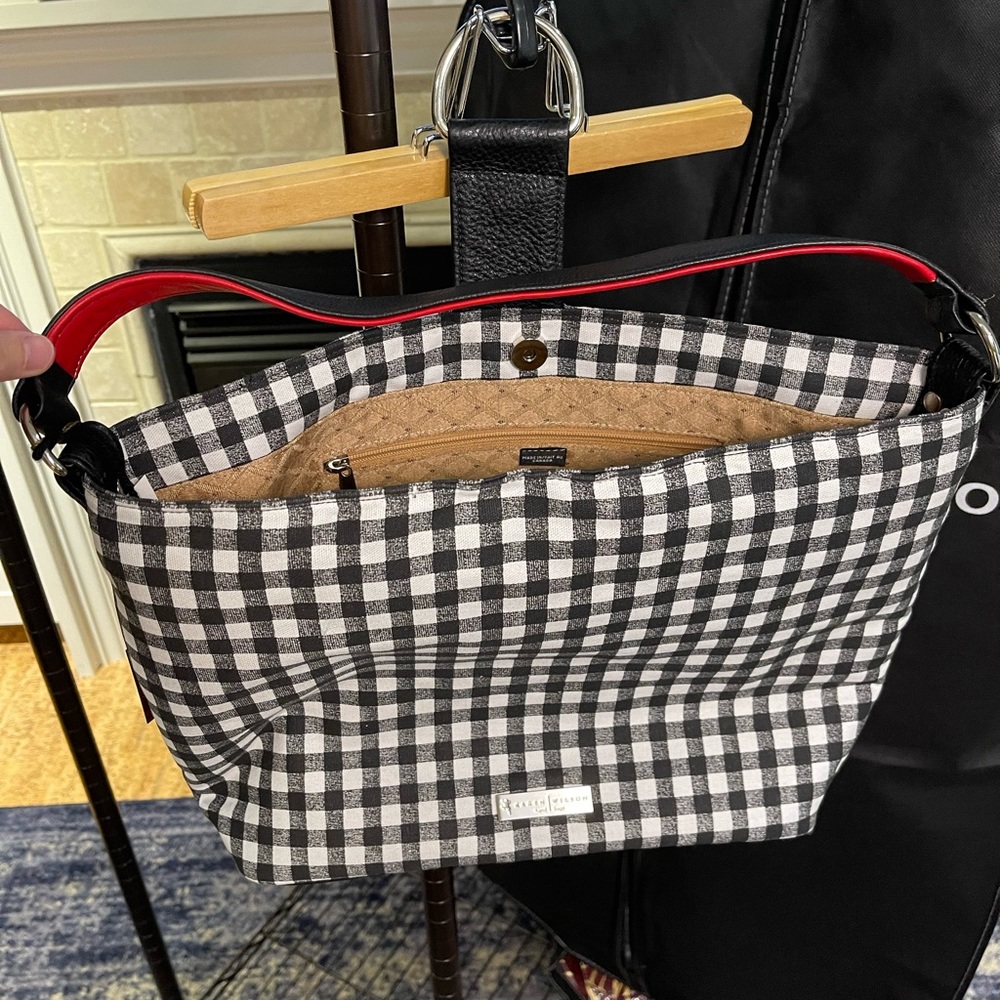 Karen Wilson check purse gingam